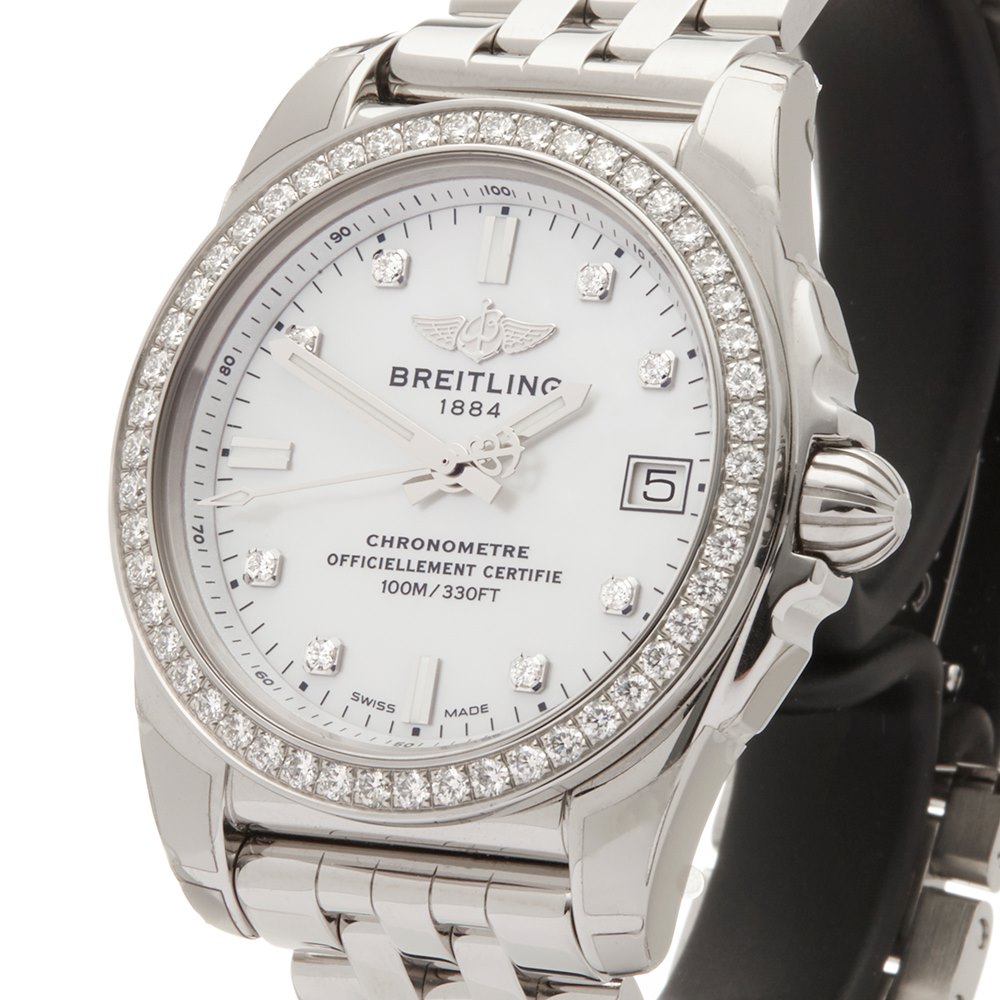 Relojes réplica Breitling Galactic A7433053 con esfera blanca