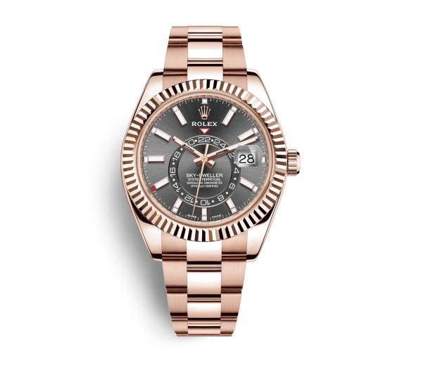 Relojes Rolex Sky-Dweller 326935 falsos con esfera gris